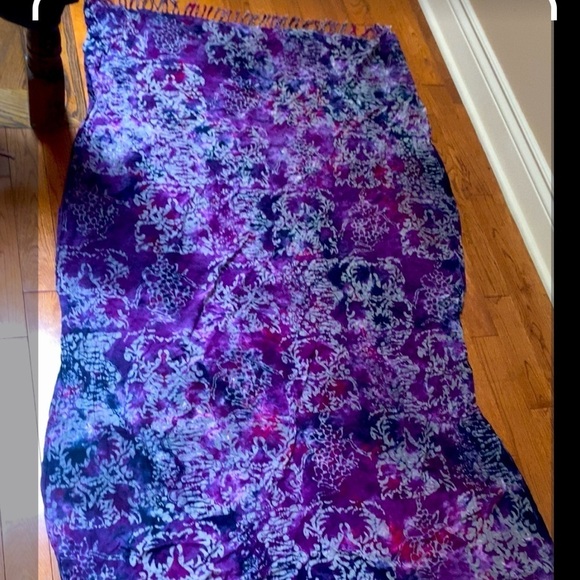 Fashion Abstract pattern tie  dye cover up oversized Wrap with Tassels - Picture 5 of 13